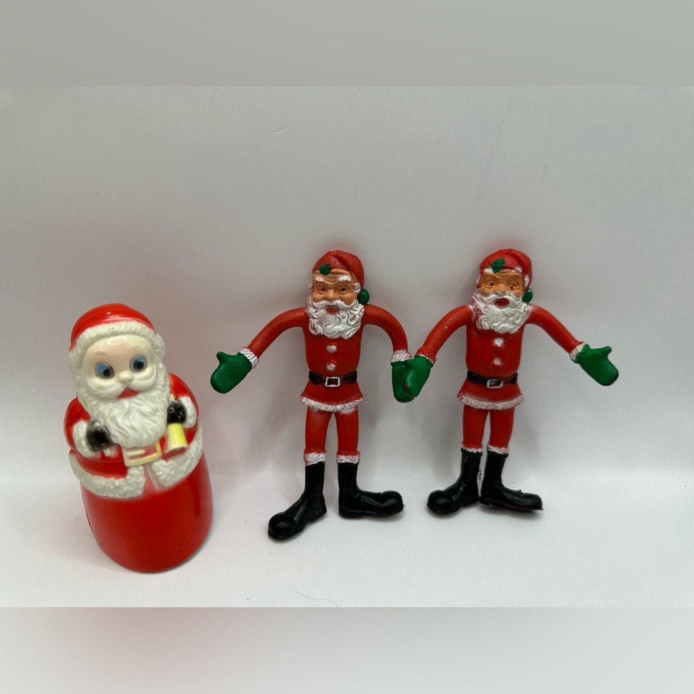 Group of vintage Christmas figures -Made in Hong Kong
